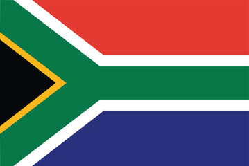 National flag of South Africa country vector and illustration 