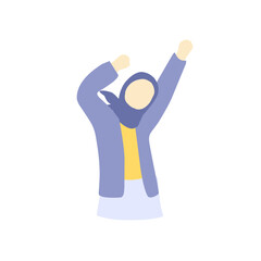 woman wear hijab in trendy 