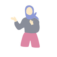 woman wear hijab in trendy 