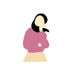 woman wear hijab in trendy 