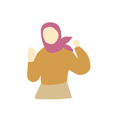 woman wear hijab in trendy 