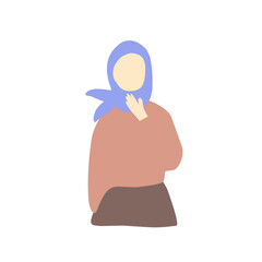 woman wear hijab in trendy 