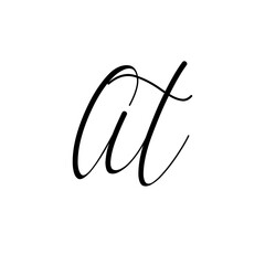 A hand-drawn signature logo design template	