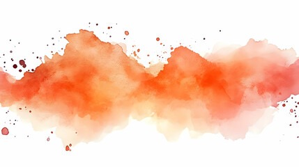 Abstract watercolor splash in shades of orange and red, artistic and vibrant.