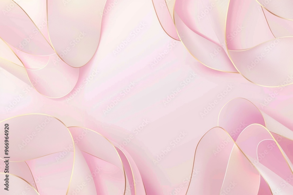 Wall mural Abstract pink with shiny gold background