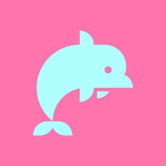 Dolphin logo. Icon design. Template elements