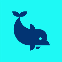 Dolphin logo. Icon design. Template elements