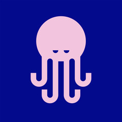 Octopus logo. Icon design. Template elements