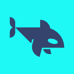 Orca logo. Icon design. Template elements
