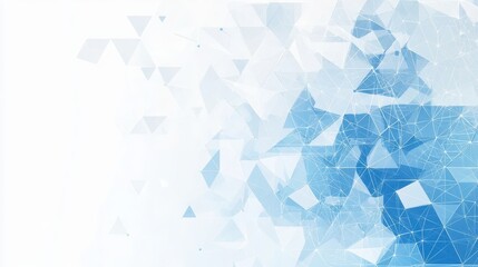 Fototapeta premium Abstract Geometric Pattern with Blue Triangles and White Lines