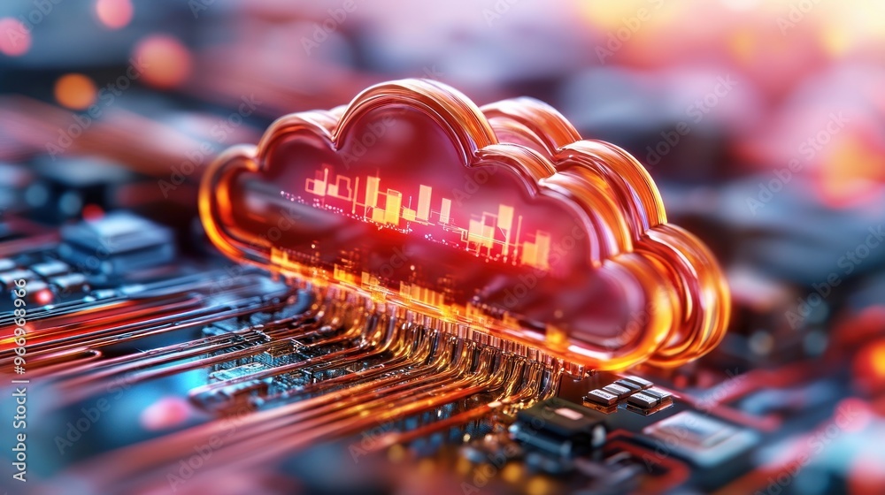 Aufkleber Cloud Computing Network Data Transfer.