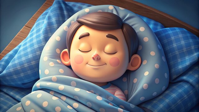 With eyes shut tight, Sleepy snuggles into his favorite blanket, his body a relaxed, rumbling hum of snores.