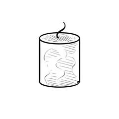 aromatherapy candle handdrawn illustration