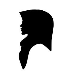 Muslim hijab girl silhouette 