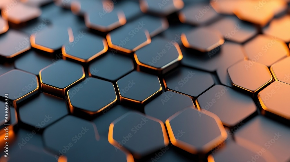 Poster Abstract Hexagon Pattern Background.