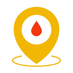 location of gas station flat icons