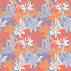 Colourful Abstract Floral Seamless Pattern Design