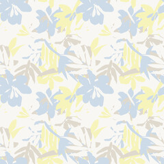 Fototapeta premium Pastel Abstract Floral Seamless Pattern Design