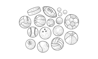 ball type handdrawn collection
