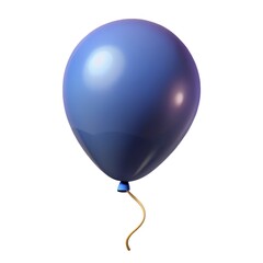 Balloon 3D render icon isolated on white background