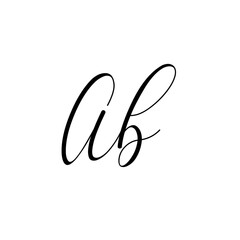 A hand-drawn signature logo design template	
