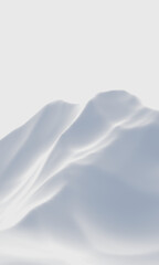 Obraz premium Snow mountain. White terrain. Cold environment