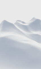 Snow mountain. White terrain. Cold environment