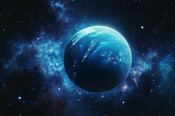 Fototapeta premium Celestial scenery featuring Neptune within the vast universe.