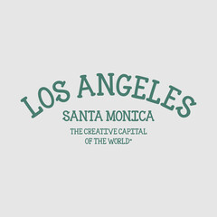 Los Angeles typography slogan for t shirt printing.