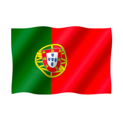 Obraz premium The Portugal flag flies beautifully
