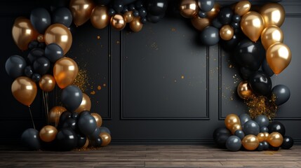 Black Friday Backdrop with black background November 22 Generative AI