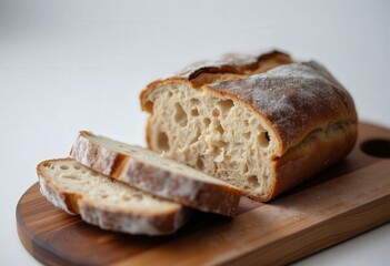 sliced bread on a cutting board