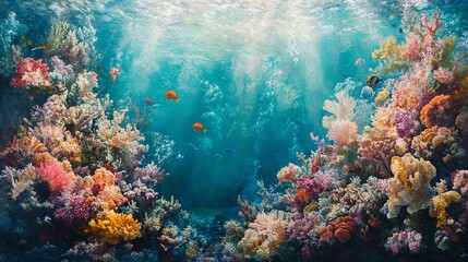 Naklejka premium Corals and coral reefs on the seabed