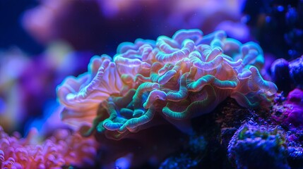 Obraz premium Corals and coral reefs on the seabed