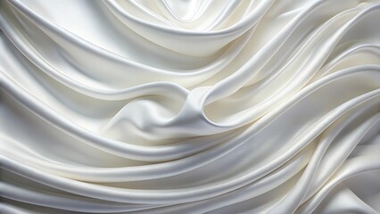 Obraz premium Symmetrical white fabric with elegant folds and soft ripples
