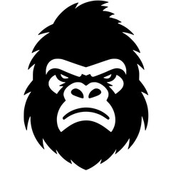 Cute gorilla expression silhouette © Breck