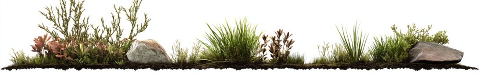 Collection of PNG nature-themed glass cut-out elements.