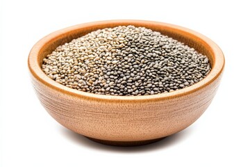 PNG illustration of a seed food bowl isolated on a white surface.