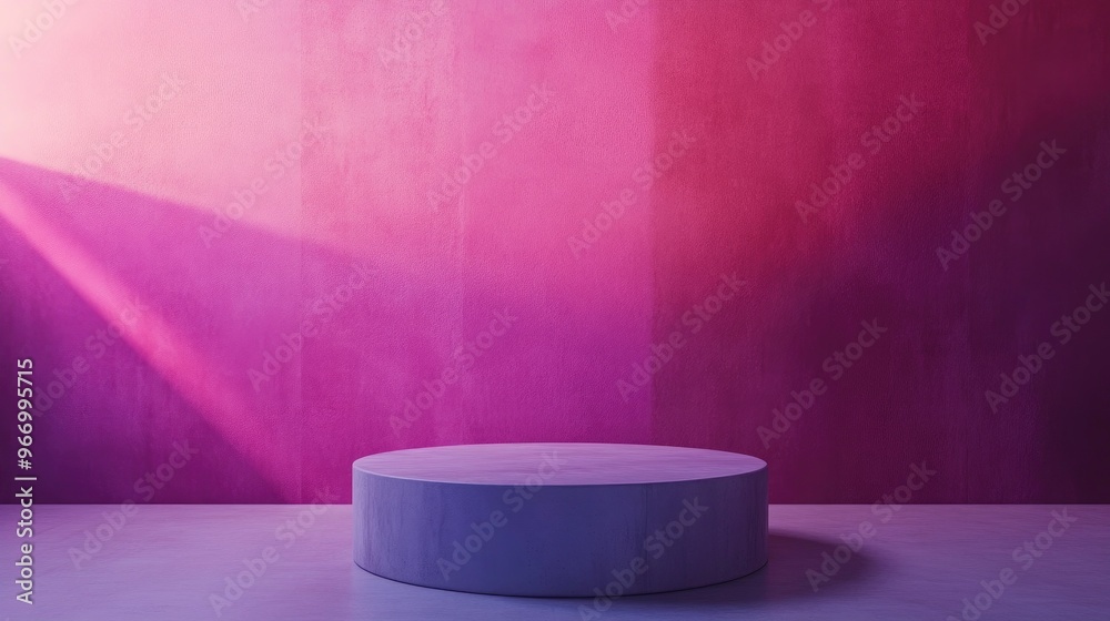 Poster minimalist abstract background featuring a pedestal created through 3d illustration and rendering