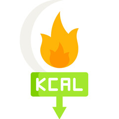 Low Calorie Icon Illustration