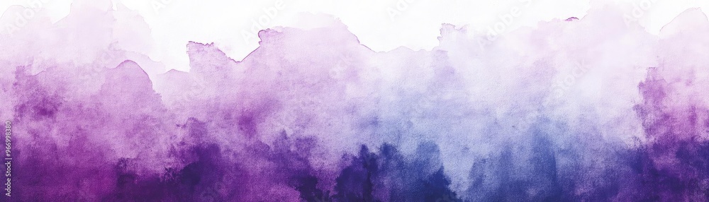 Poster A beautiful blend of purple and blue watercolor textures creating a calming abstract background for various design needs.