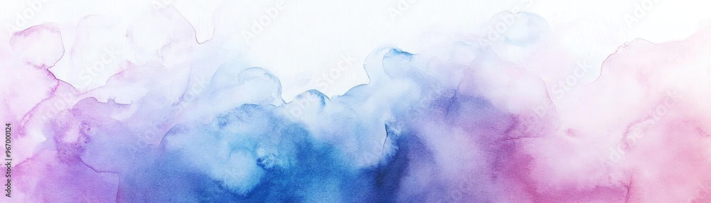 Poster a vibrant blend of pink and blue watercolor swirls creating a dreamy abstract background for creativ