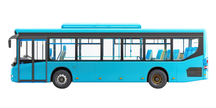 PNG Modern blue city bus design