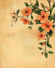 Vintage floral design on a classic backdrop