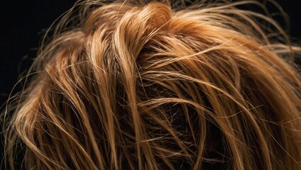 Naklejka premium A close up of a person's hair with a lot of volume and texture