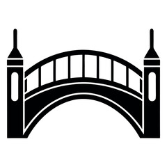 Bridge icon vector art illustration