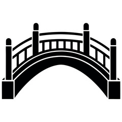 Bridge icon vector art illustration