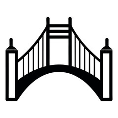 Bridge icon vector art illustration