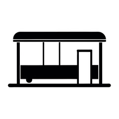 Bus Stop Icon vector art illustration