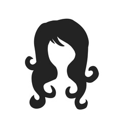 Woman hairstyle wigs vector